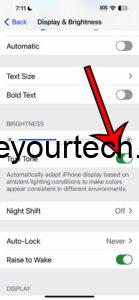 iOS 17 - How to Enable or Disable True Tone on iPhone