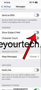 Can I Get Rid of the Subject Field in Messages on iPhone