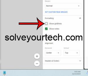 how to print Google Sheets without gridlines
