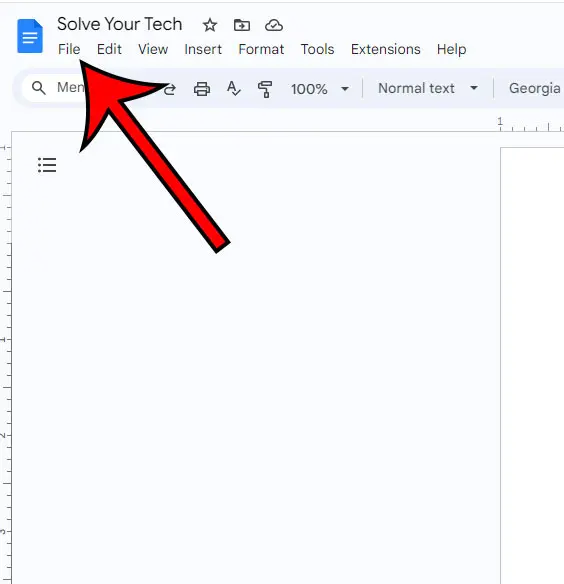 click the File tab