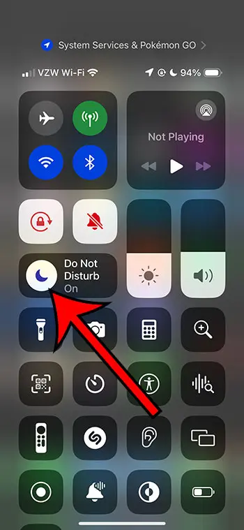 how to turn off Do Not Disturb on iPhone 13