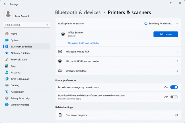 How to Add Scanner to Windows 11: A Step-by-Step Guide 2 exact Windows 11 setting, menu, dialog, or control used for the key action.