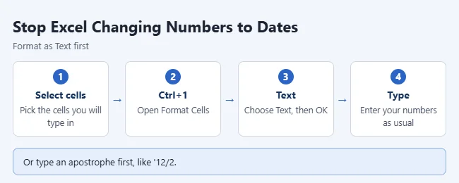 Why Does Excel Keep Changing My Numbers to Dates? 1 Steps to stop Excel from changing numbers to dates