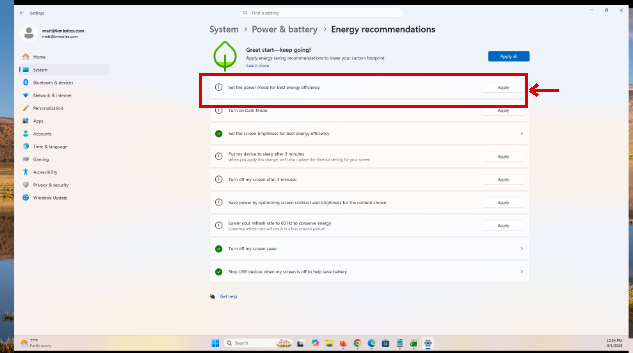 How To Adjust Power And Sleep Settings In Windows 11 5 Energy recommendations in Windows 11
