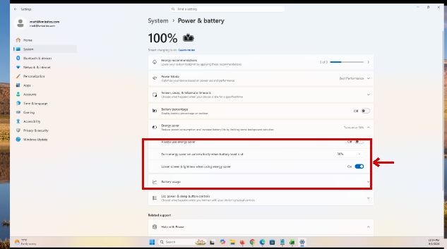 How To Adjust Power And Sleep Settings In Windows 11 4 Energy saver settings in Windows 11