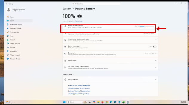 How To Adjust Power And Sleep Settings In Windows 11 1 Windows 11 Power & battery settings page