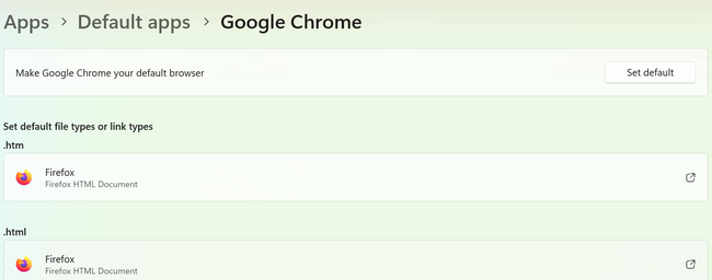 How to Change the Default Browser in Windows 11 3 Set default button for Google Chrome in Windows 11 Default apps settings