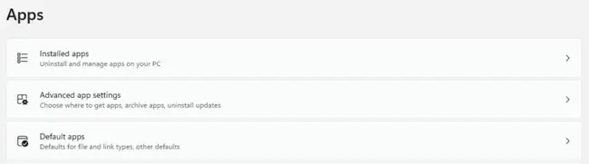 How to Uninstall a Program on Windows 11 1 Windows 11 Settings Apps page with Installed apps (Uninstall and manage apps on your PC) at the top