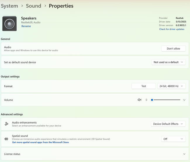 How to Turn On Sound Equalization in Windows 11 3 Audio enhancements setting on a speaker Properties page in Windows 11 Sound settings
