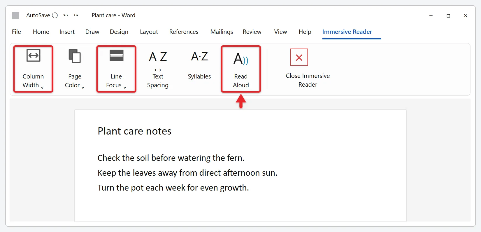 Can Microsoft Word Read to You? How to Use Read Aloud 4 Immersive Reader ribbon in Word with Read Aloud, Column Width, Page Color, Line Focus, Text Spacing and Syllables