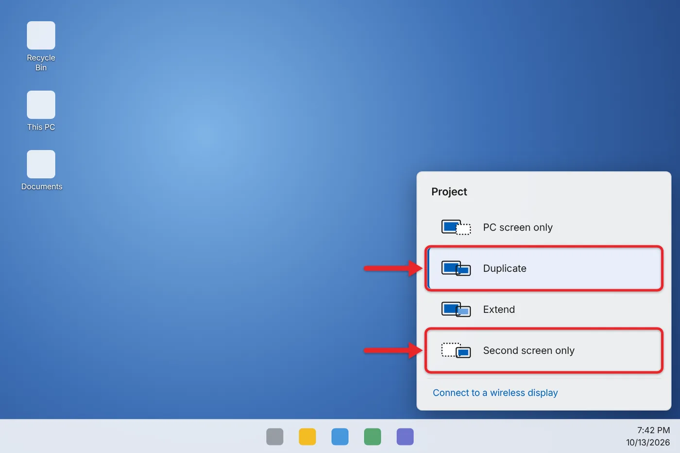 What Is the Cheapest Way to Watch Netflix on a TV? 1 Windows 11 Project menu with Duplicate and Second screen only options