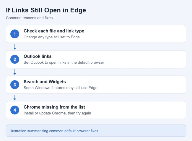 How to Make Google Chrome the Default Browser in Windows 11 2 Fixes when links still open in Microsoft Edge after making Chrome the default