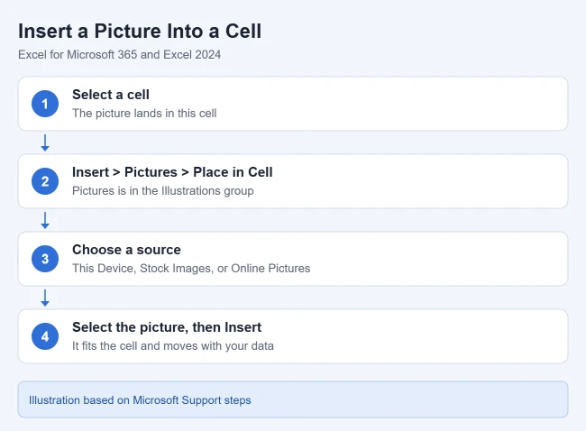 How to Insert a Picture Into a Cell in Excel 1 Steps to insert a picture into a cell in Excel with Place in Cell