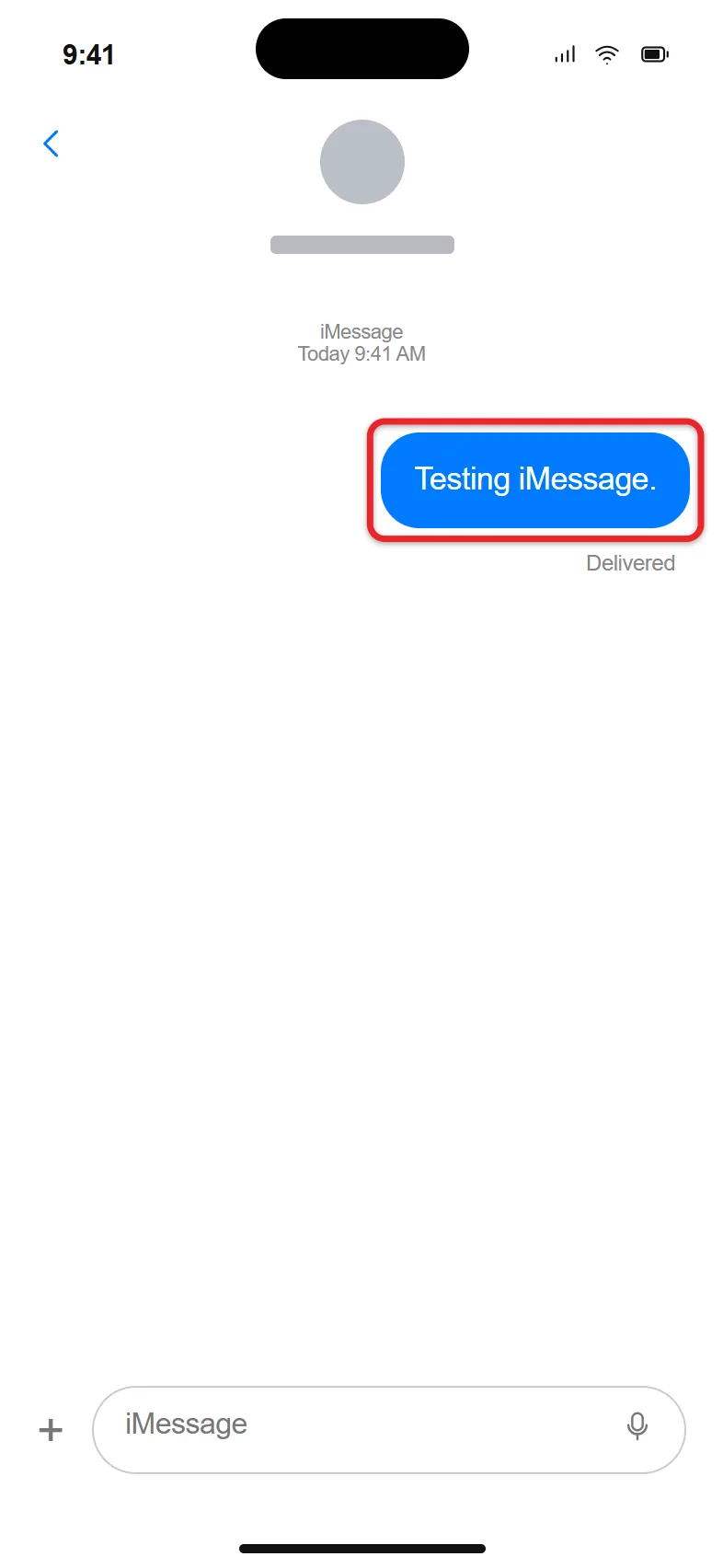 How to Turn On iMessage on iPhone 2 Blue iMessage bubble in the iPhone Messages app