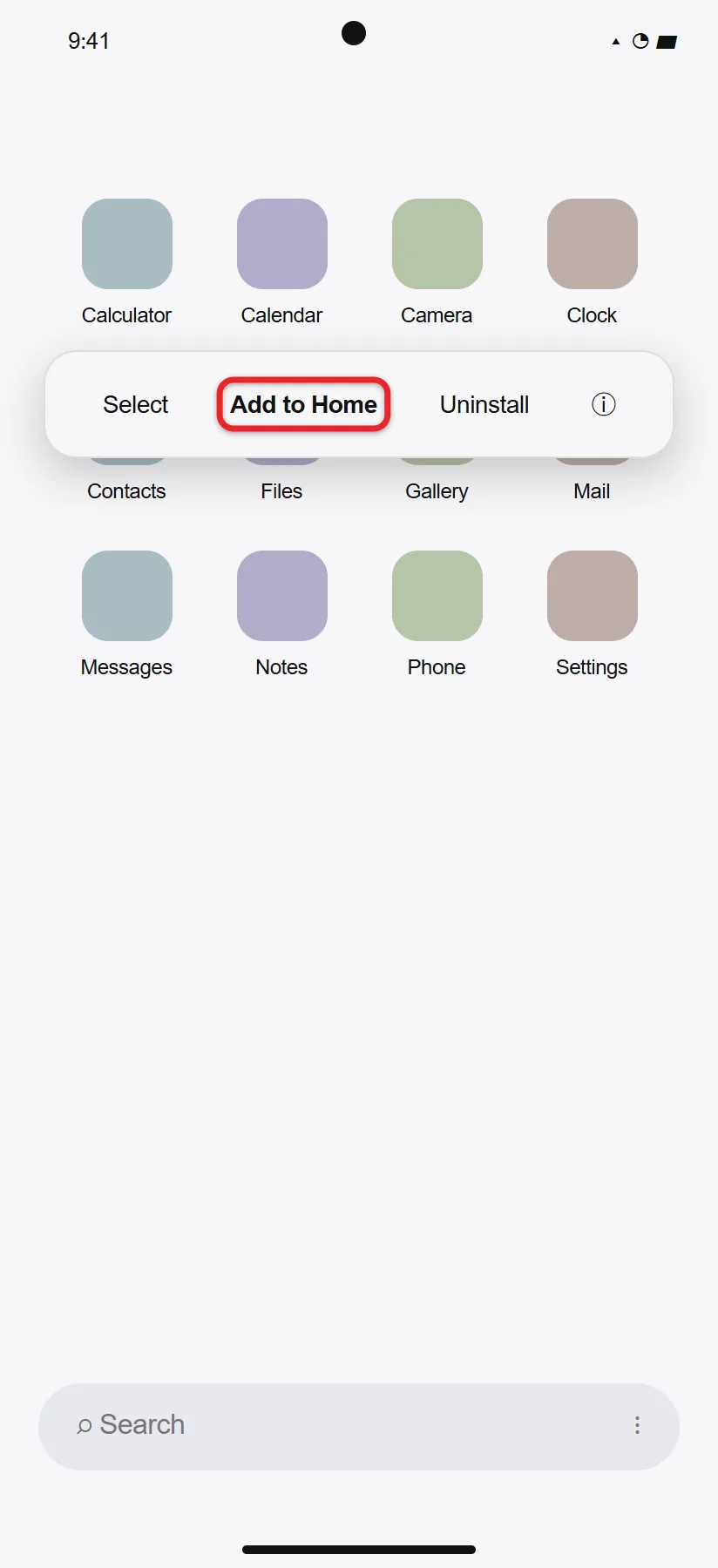 How to Get Apps Back on the Home Screen on Android 2 Samsung Galaxy app menu with the Add to Home option