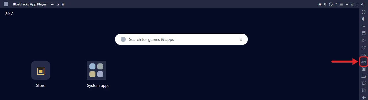 How to Install an APK on Windows 11 2 BlueStacks 5 side toolbar with the Install APK button
