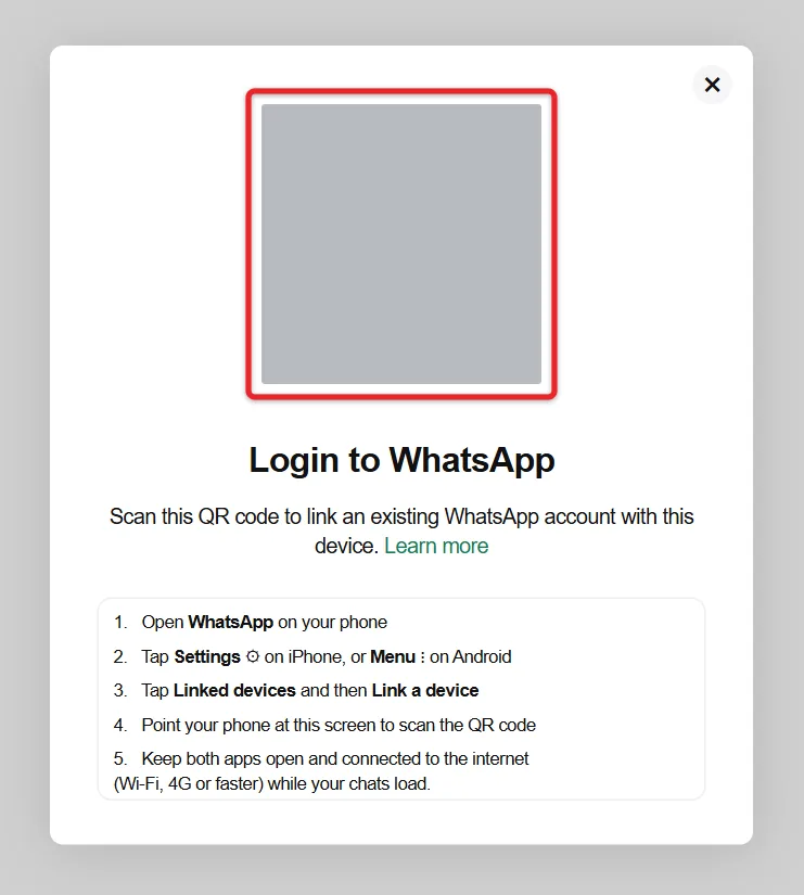 How to Install WhatsApp on iPad 2 WhatsApp for iPad linking screen with a QR code to scan from the phone