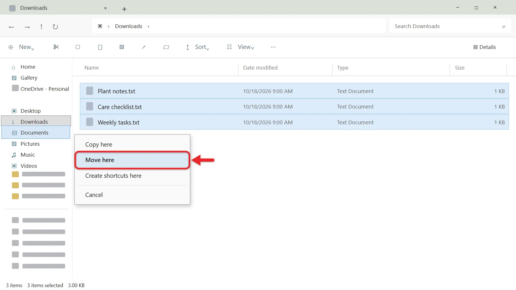 How to Move Files Instead of Copying in Windows 11 3 Right-drag menu in File Explorer with Move here option