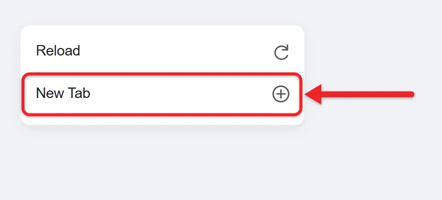 How to Open a New Tab in Chrome on iPhone 2 Recreated Chrome iPhone More menu detail with New Tab highlighted below Reload
