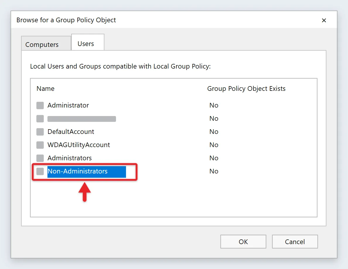 How to Open Local Group Policy Editor in Windows 11 4 Browse for a Group Policy Object dialog on the Users tab