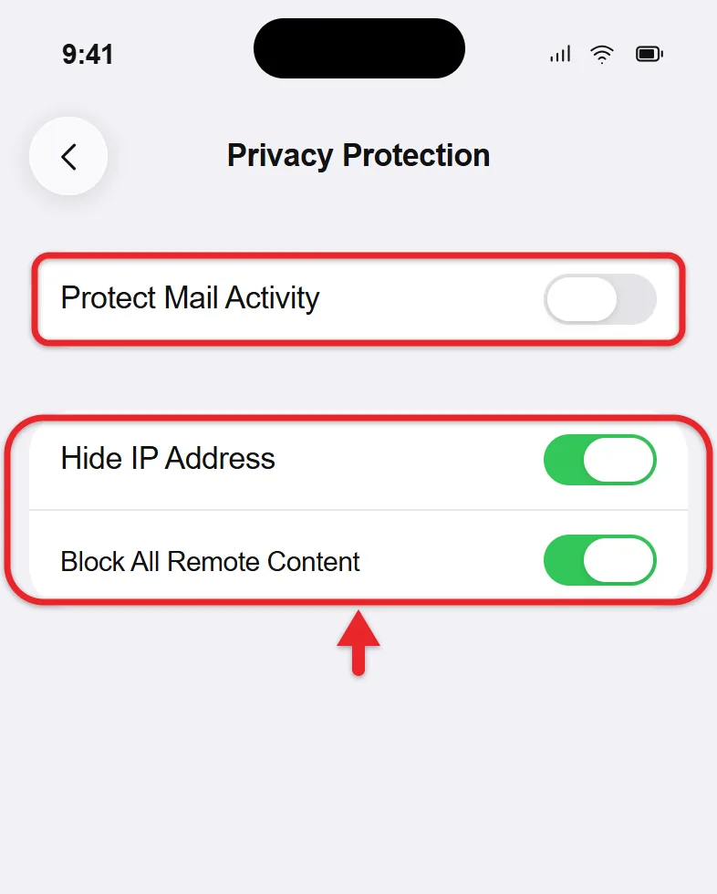 How to Stop Loading Email Pictures on the iPhone 2 iPhone Mail Privacy Protection screen with Block All Remote Content turned on