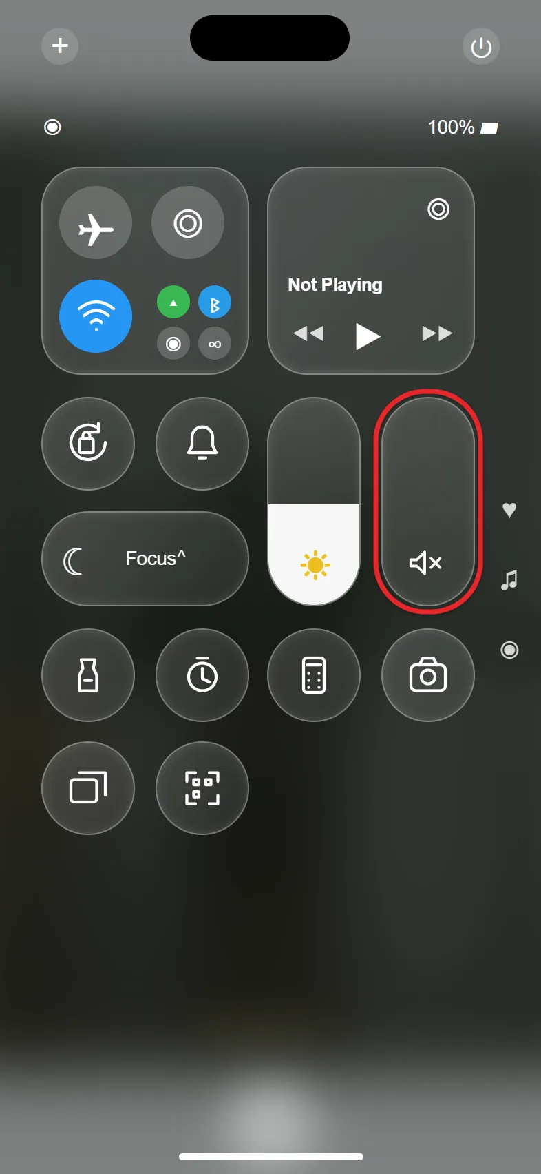 How to Turn Off Camera Sound on iPhone 3 iPhone Control Center over the Camera app with the volume slider at its lowest point