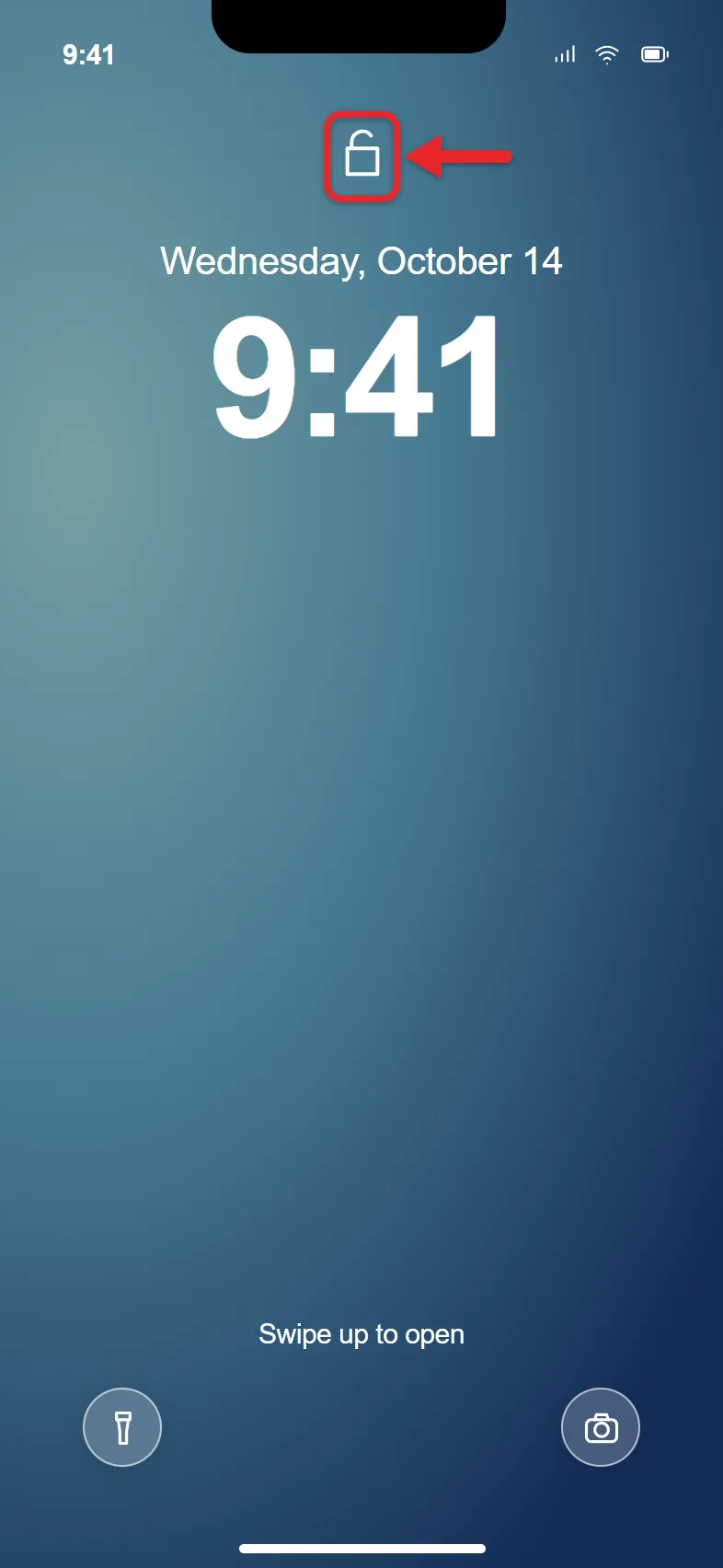 How to Use Face ID to Unlock an iPhone 11 (or Newer iPhone) 2 iPhone Lock Screen with the padlock icon open after Face ID recognition