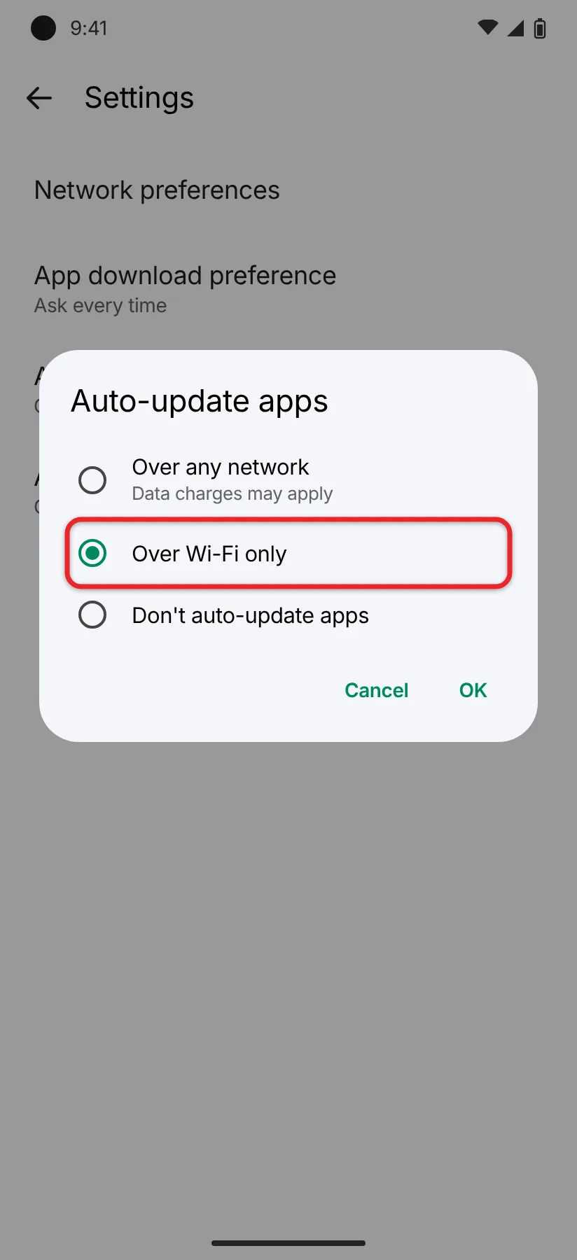 How to View and Install App Updates on a Google Pixel (Including the Pixel 4a) 4 Google Play Auto-update apps options including Update over Wi-Fi only