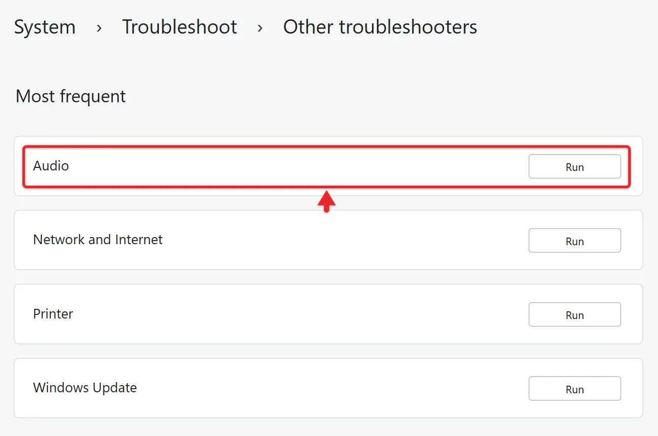 How to Get Help in Windows 11 4 Windows 11 Other troubleshooters list with Run buttons