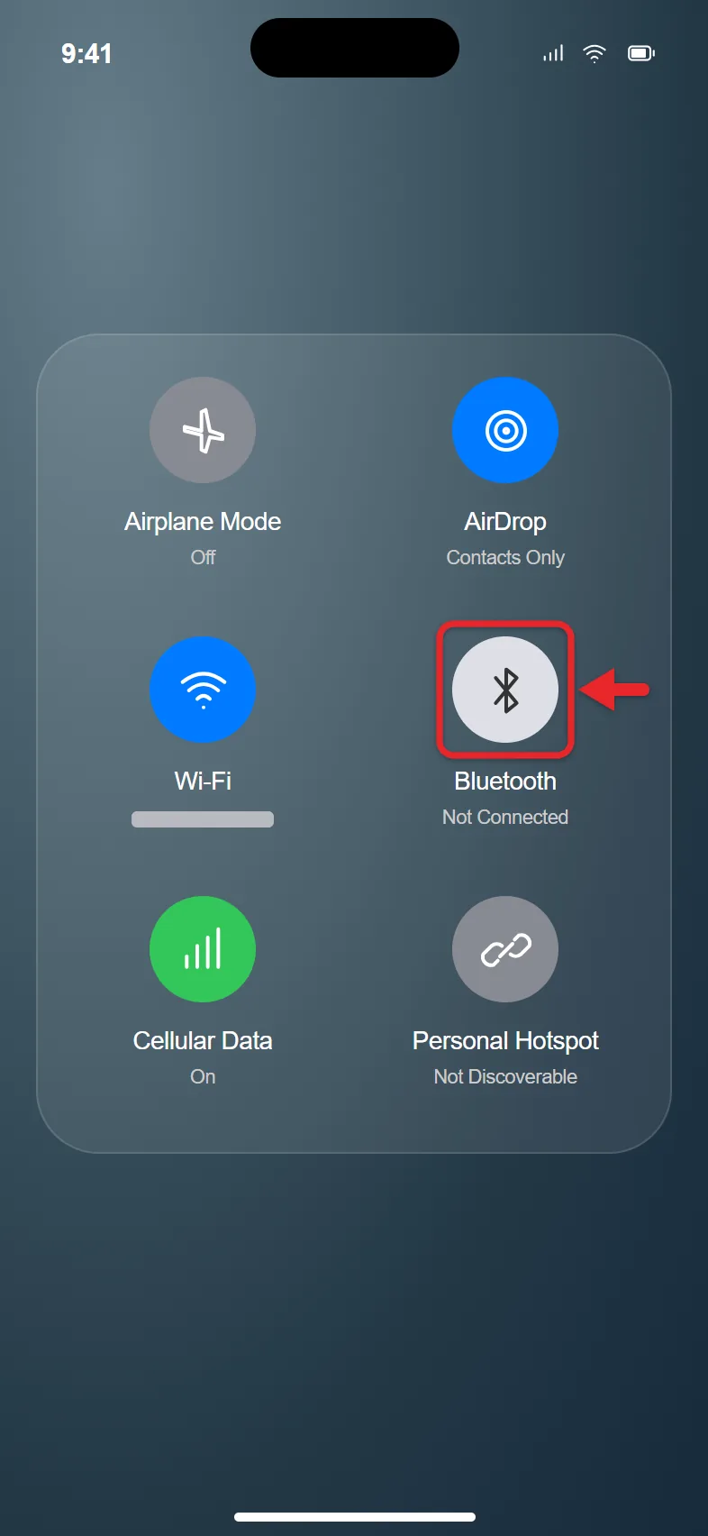 How to Turn Bluetooth On or Off on iPhone or iPad 2 iPhone Control Center with the Bluetooth button turned off