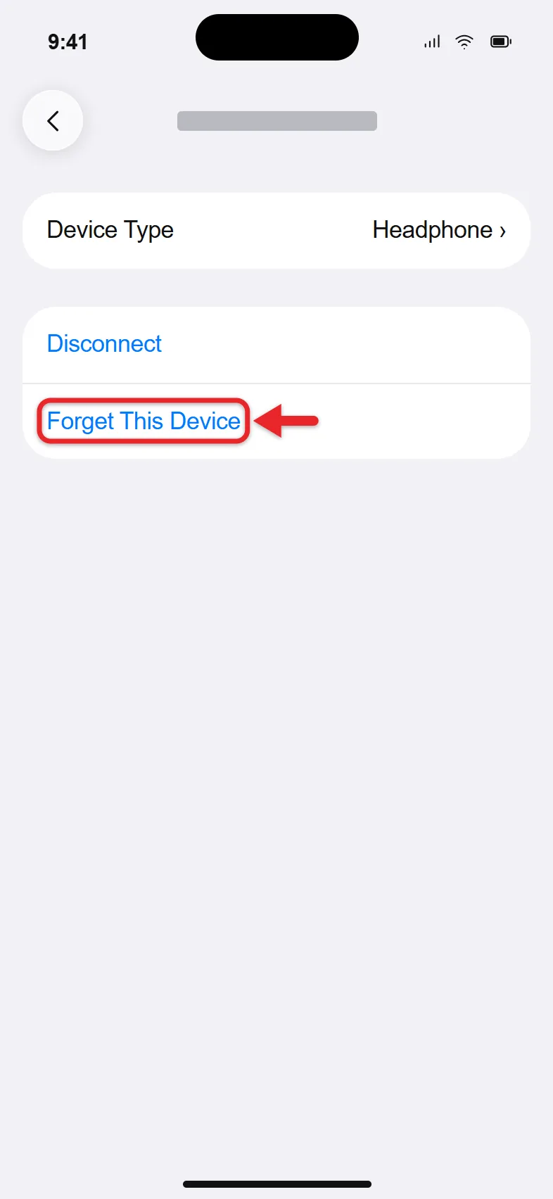 How to Turn Bluetooth On or Off on iPhone or iPad 3 Bluetooth device info screen with the Forget This Device option