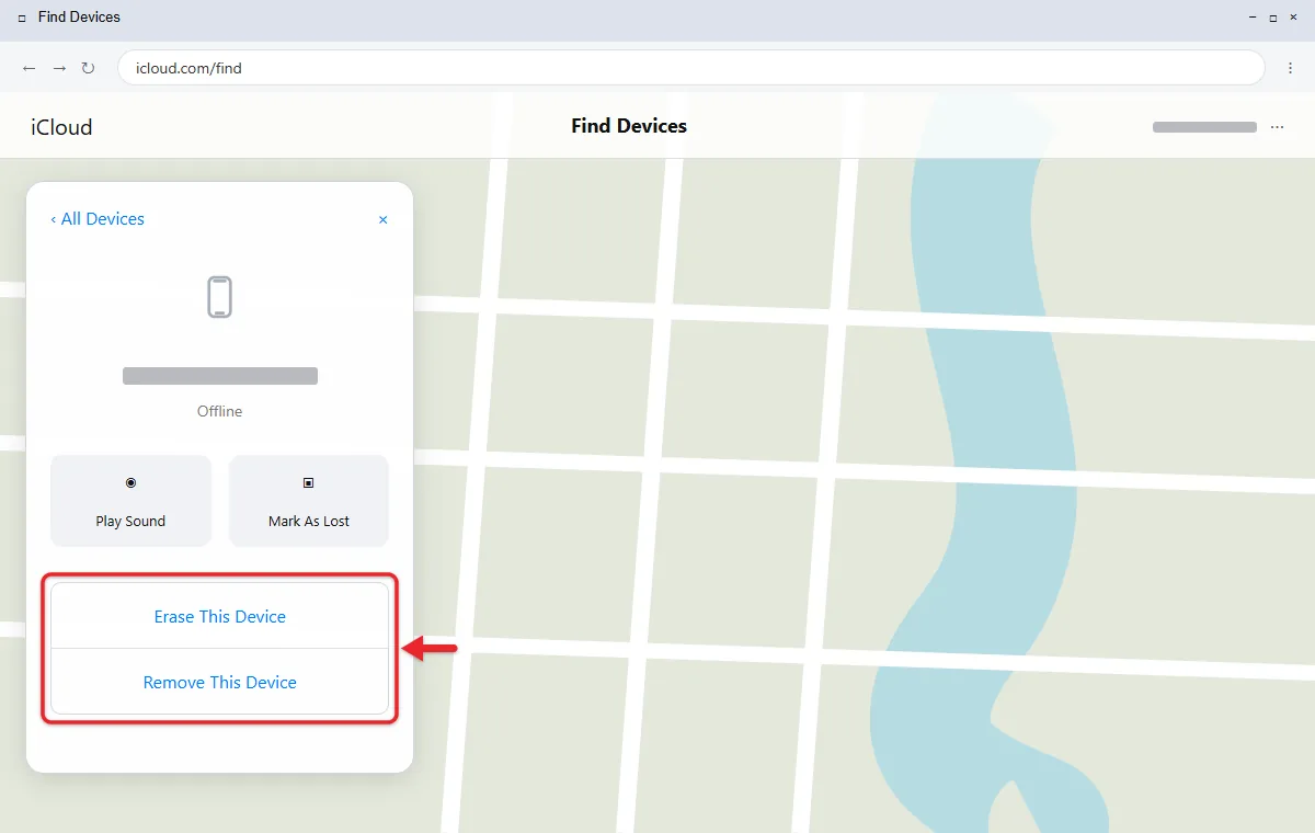 How to Turn Off Find My iPhone 3 iCloud Find Devices panel with Remove This Device option