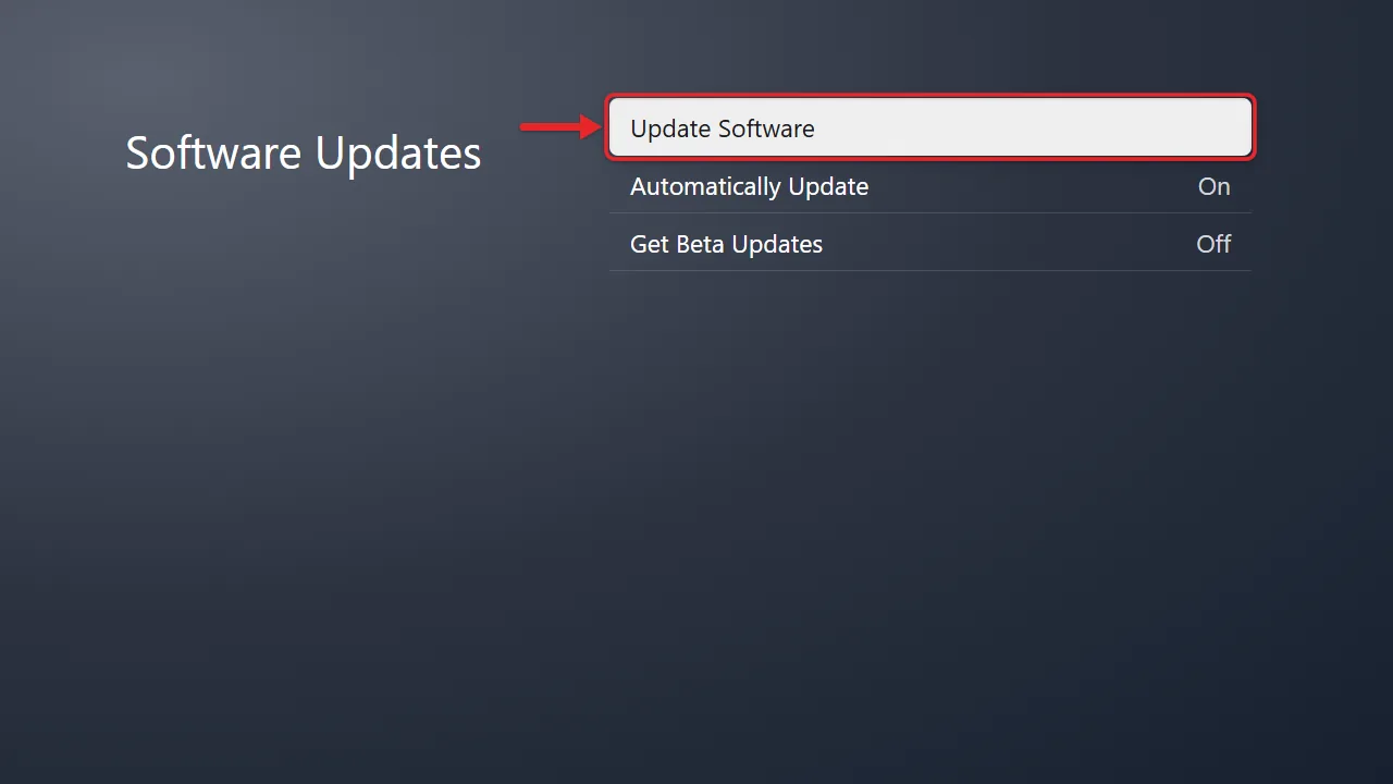 How to Update the Apple TV 2 Apple TV Software Updates menu