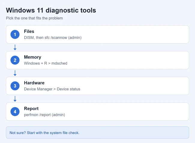 How to Run System Diagnostics on Windows 11 1 Quick guide to Windows 11 built-in diagnostic tools